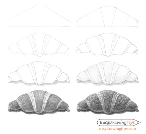 How to Draw A Croissant Step by Step