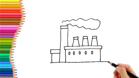 How to Draw A Factory YouTube