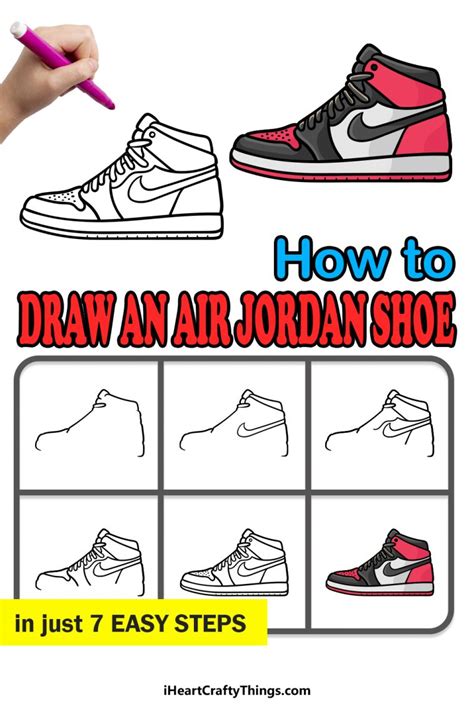 How to Draw A Jordan Shoe A Step by Step Guide Easy drawings