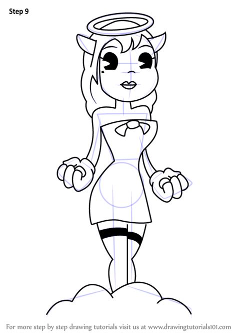 How to Draw Alice Angel from Bendy and the Ink Machine Printable