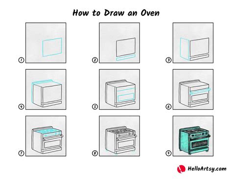 How to Draw An Oven HelloArtsy