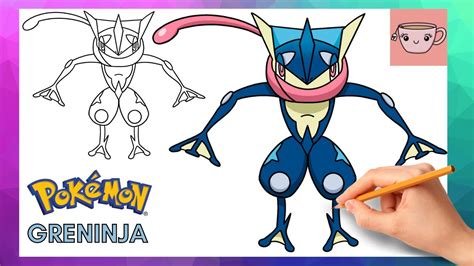 How to Draw Ash Greninja Pokemon Easy Step by Step YouTube