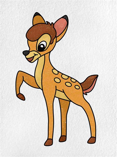 How to Draw Bambi Really Easy Drawing Tutorial in 2022 Easy