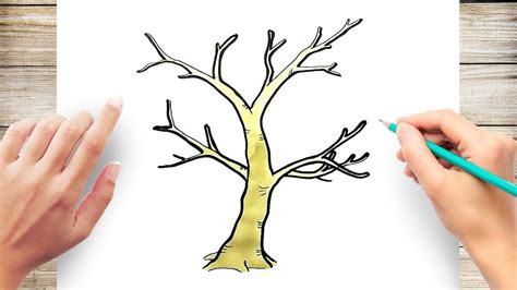How to Draw Bare Tree Step by STep YouTube