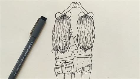 How to Draw Best Friends Step by Step Easy Drawing Guides Drawing
