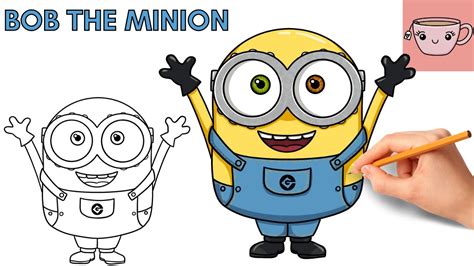 How to Draw Bob the Minion Easy StepbyStep Drawing Tutorial for