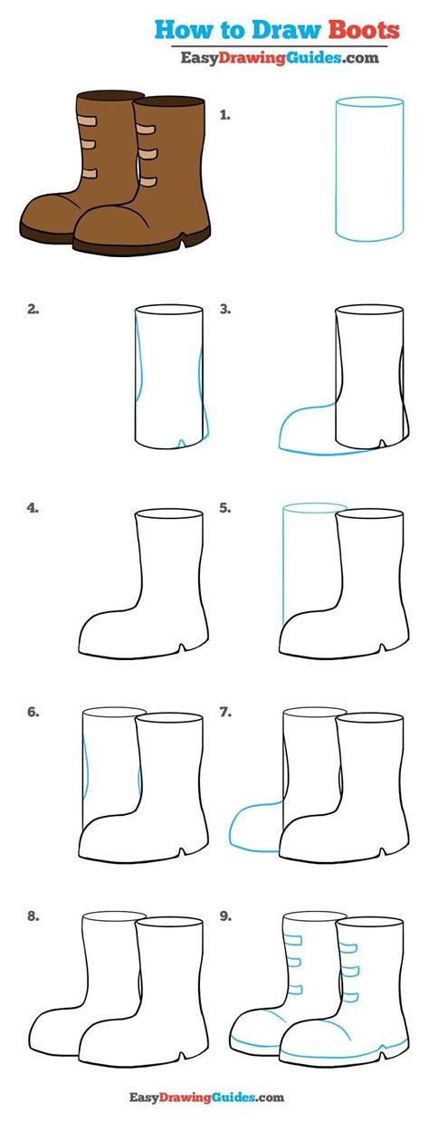 How to Draw Boots Really Easy Drawing Tutorial Drawing tutorial