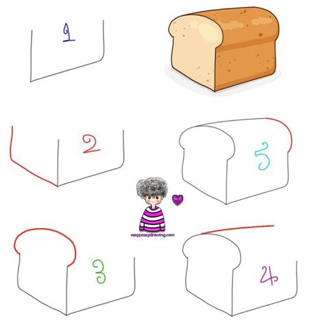 How to Draw Bread Really Easy Drawing Tutorial Drawing tutorial