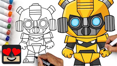 How to Draw Bumblebee Transformers - YouTube