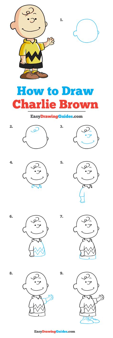 How to Draw Charlie Brown Really Easy Drawing Tutorial