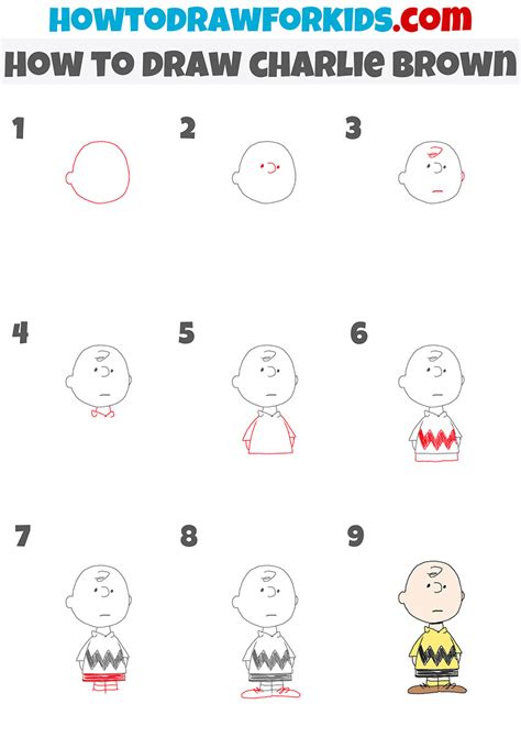 How to Draw Charlie Brown in a Few Easy Steps Drawing Tutorial for