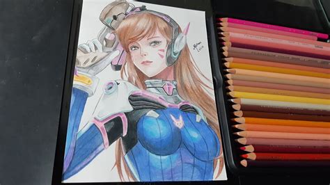 How to Draw D.VA (Overwatch) Narrated Easy Step-by-Step Tutorial