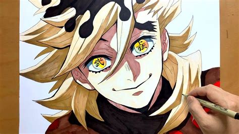 How to Draw Douma Upper Moon 2 from Demon Slayer Step by Step