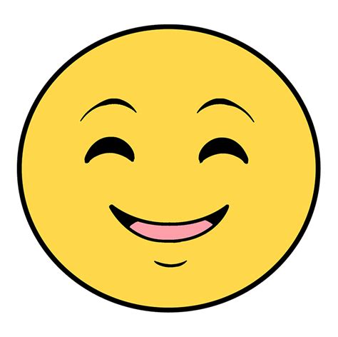 How to Draw Emojis Happy Emoji Really Easy Drawing Tutorial Easy