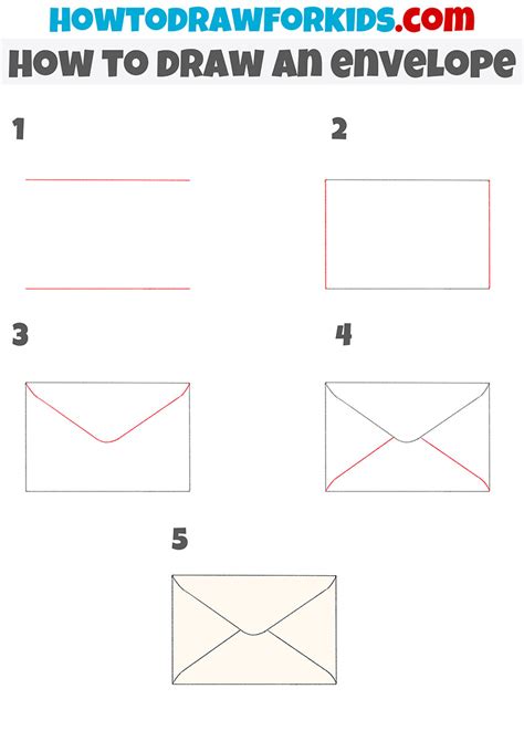 How to Draw Envelope Letter Step by Step Easy Drawing Tutorial YouTube