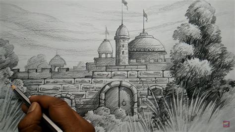 How to Draw FORT with PENCIL Pencil Shading... YouTube