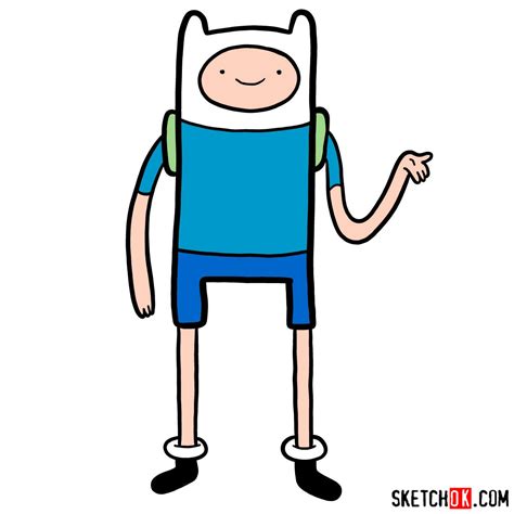 How to Draw Finn the Human from Adventure Time (Adventure Time) Step by