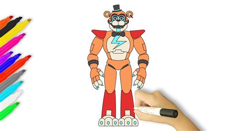 How to Draw GLAMROCK FREDDY YouTube