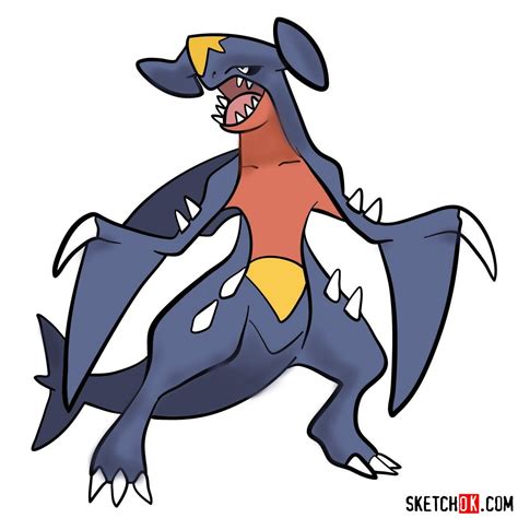 How to Draw Garchomp A StepbyStep Pokémon Drawing Tutorial