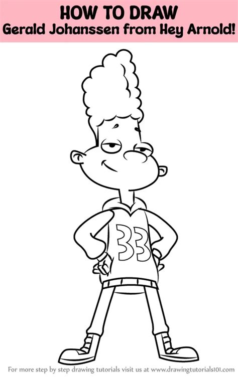How to Draw Gerald Johanssen from Hey Arnold! (Hey Arnold!) Step by Step
