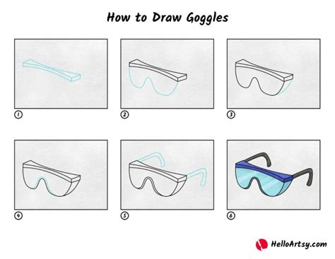 How to Draw Goggles HelloArtsy