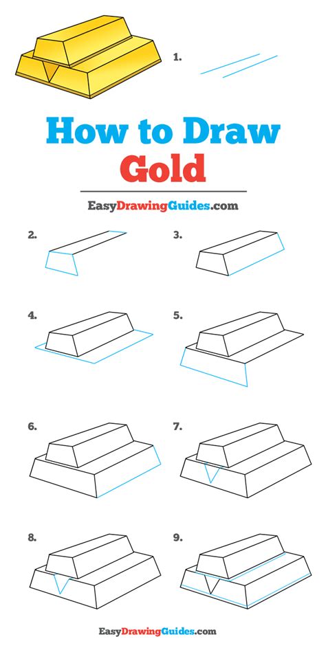 How to Draw Gold Really Easy Drawing Tutorial