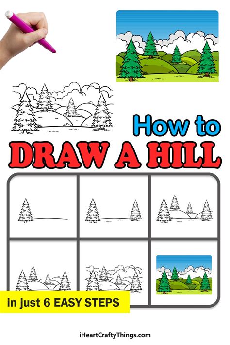 How to Draw Hill Step by Step Guide Drawing All