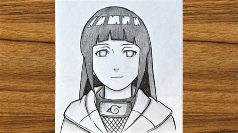 How to Draw Hinata Hyuga Step by step Tutorial Naruto Shippuden