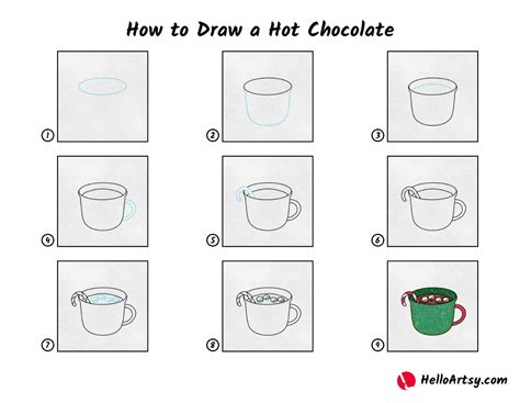 How to Draw Hot Cocoa Easy Drawing Tutorial For Kids