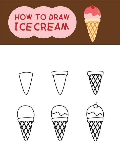 How to Draw Ice Cream Step by Step Ice Cream Drawing & Coloring for