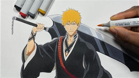 How to Draw Ichigo Kurosaki from Bleach (Bleach) Step by Step