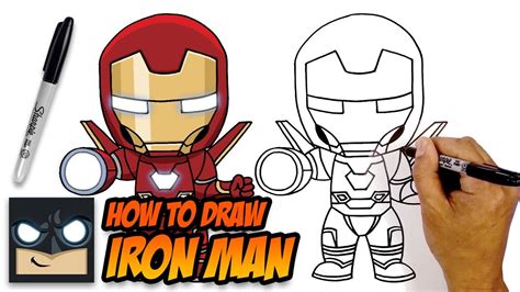 How to Draw Iron Man Avengers StepbyStep Tutorial Iron man