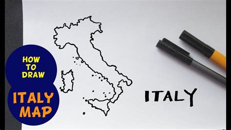 How to Draw Italy Map Countries Maps Easy Drawing Tutorial YouTube