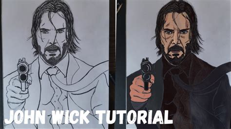 How to Draw John Wick Step by Step Tutorial YouTube