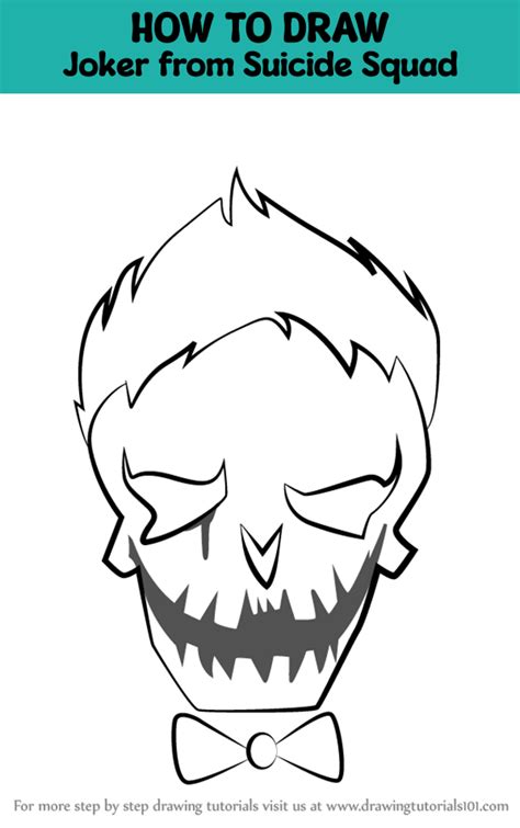 How to Draw Joker from Suicide Squad Drawing Tutorials. 