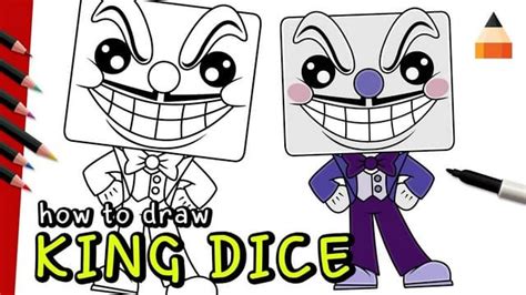 How to Draw King Dice Chibi Cuphead Step by step tutorials