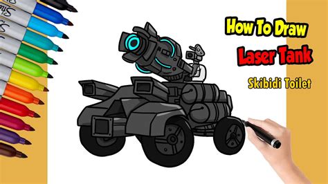 How to Draw Laser Tank From Skibidi Toilet StepbyStep Tutorial