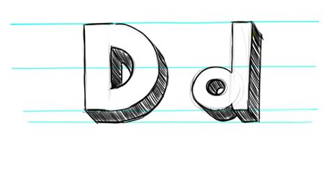 How to Draw Letter d in Lowercase 3D YouTube