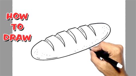 How to Draw Loaf of Bread step by step YouTube