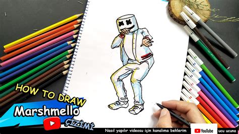 How to Draw Marshmello Art Tutorial Fortnite.