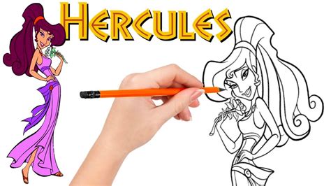 How to Draw Megara from Hercules - YouTube