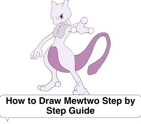 How to Draw Mewtwo Step by Step Easy Pokemon Drawing