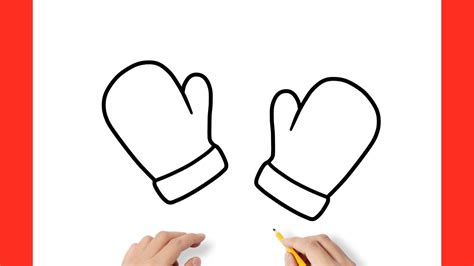 How to Draw Mittens Step by Step EasyLineDrawing