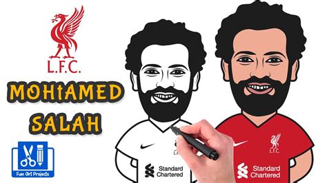 How to Draw Mohamed Salah - YouTube