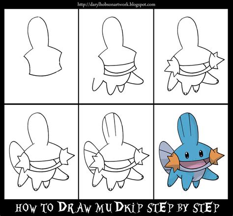 How to Draw Mudkip Step by Step Drawing Lesson