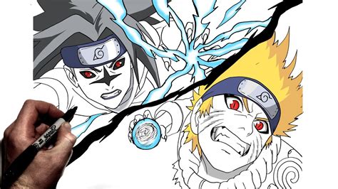 How to Draw Naruto vs Sasuke Drawing in 13 Easy Steps