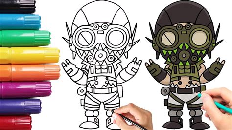 How to Draw Octane Apex Legends StepbyStep Tutorial