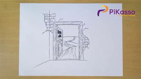 How to Draw Opening Door step by step YouTube