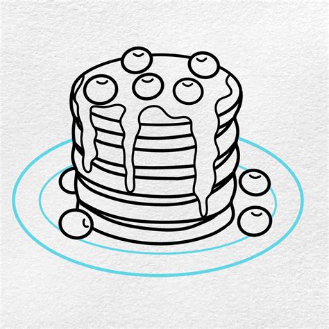 How to Draw Pancakes Really Easy Drawing Tutorial Pancake drawing