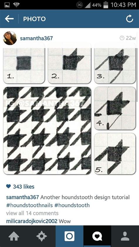 How to Draw Pattern Designs Houndstooth Pattern Pattern drawing
